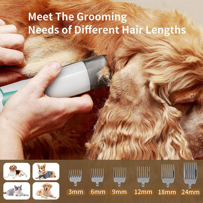 Ultimate 7-In-1 Pet Grooming Vacuum for Dogs & Cats – Effortless Grooming with Multi-Pack Attachments and Low Noise Design